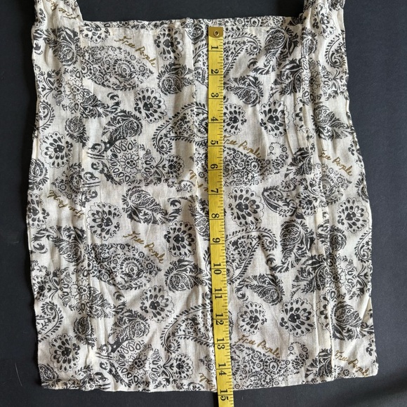 2 Free People Lightweight Cotton Muslin Tote Shopping Bags‎ White Purple Black - Picture 6 of 6